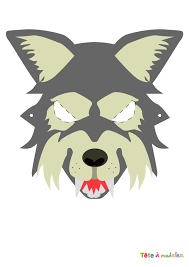 Coloriages a imprimer gratuitement petite chambre adulte avec dressing. Masque Loup D Halloween A Imprimer Par Tete A Modeler