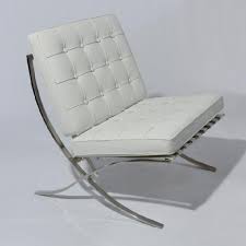 Sold and shipped by costway. Barcelona Lounge Chair In White Leather Modern Accent Ebay