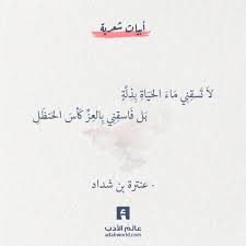 ومَدَّ إليْكَ صَرْفُ الدَّهر باعا. Ø¹Ø§Ù„Ù… Ø§Ù„Ø£Ø¯Ø¨ Ù„Ø§ ØªØ³Ù‚Ù†ÙŠ Ù…Ø§Ø¡ Ø§Ù„Ø­ÙŠØ§Ø© Ø¨Ø°Ù„Ø© Ø¹Ù†ØªØ±Ø© Ø¨Ù† Ø´Ø¯Ø§Ø¯ Ù„Ø§