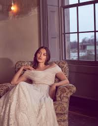 Channel seasonal chic with bardot dresses that blend sophistication and style. Laurie Lace And Tulle Bardot Bridal Dress Ivory Wedding Dresses Monsoon Global
