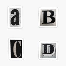 Strating from a to z sign. Abcd Stickers Redbubble
