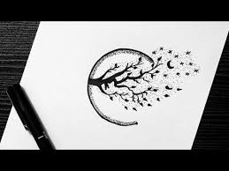 Easy Scenery Drawing With Pens Draw Cute Scenery Drawing With Pen Doodle Art Youtube In 2020 Black Pen Drawing Pen Drawing Easy Pen Drawing