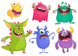 Cartoon Monsters Set Cute Monsters Drawings Cartoon Monsters Cartoon Logo