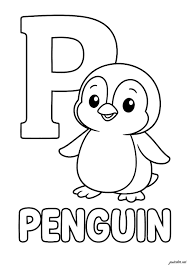P for Penguin - Alphabet Coloring Pages