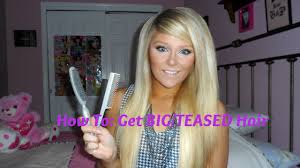 Bohemian teased bun for long hair. How To Get Big Hair Tease Hair Youtube