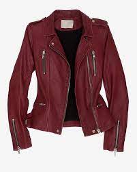 Steal Spend Splurge 24 Trendy Coats To Try This Winter Leather Jacket Red Leather Jacket Trendy Coat