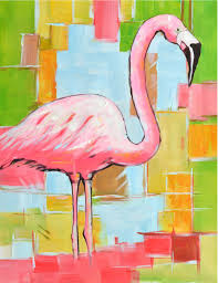 Flamingo Gallery Wrap Flamingo Flamingo Painting Flamingo Art