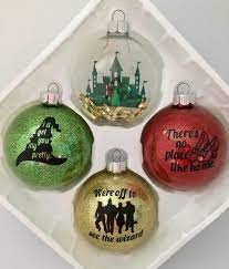 Wizard Of Oz Ornament Etsy In 2021 Clear Christmas Ornaments Harry Potter Christmas Decorations Wizard Of Oz Decor