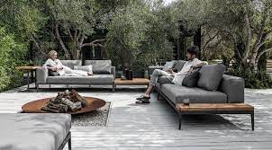 They feature thick cushion bottoms and loose cushion backs for the ultimate in flexibility. Grid Collection Modern Luxury Outdoor Furniture Gloster