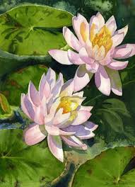 03 Florals Lotus Art Flower Art Lily Painting