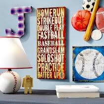 20 baseball themed bedroom decoration ideas | boys home run room. Baseball Room Decor Wayfair