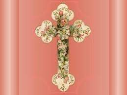 christian photo library cross with flowers cross with flowers christian photos flowers
