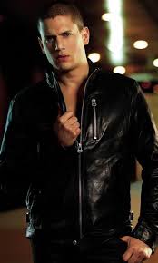 Black Leather Biker Jacket Wentworth Miller Prison Break Michael Scofield Wentworth Miller