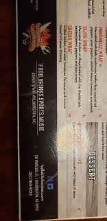 Hell's kitchen is a american, catering, and lunch restaurant where most menuism users came for fun with friends, paid less than $10, and tipped less people found this by searching for: Menu Picture Of Hells Kitchen Wilmington Tripadvisor