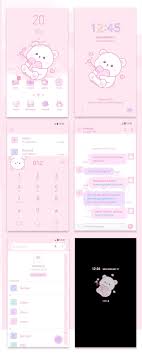 Resized to 34% of original (view original). Imshine Samsung Theme A Cute Baby Bear Dagom Gives Love Meet Cute Icons And Simple Pink Themes Imsine Design Sam Galaxy Theme Iris Scan Falling In Love