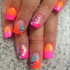 Tropical Colors Nail Art Designs Summer Beach Nail Art Designs Nail Art Designs