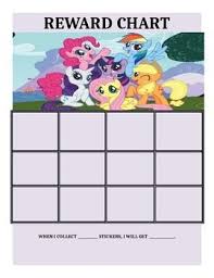 My Little Pony Reward Charts Reward Chart Kids Printable