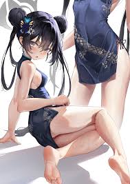 fujiko sugi blue archive ryuuge kisaki chinadress feet halo loli no bra  pantsu string panties wet | 1064254 | yande.re