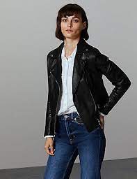 Leather Biker Jacket Autograph M S Biker Jacket Leather Biker Jacket Denim Baby