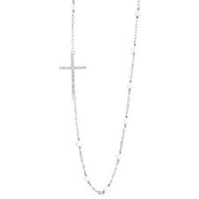 Pearl Diamond Sideways Cross Necklace From Lee Michaels Cross Necklace Sideways Diamond Cross Necklaces Cross Necklace