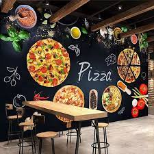 online shop custom 3d mural wallpaper wall painting personalized pizza shop blackboard photo wall pape pizzeria design restaurant decor small restaurant design