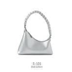 Grey PU Leather Tote Bag Commuter Business Women Shoulder Bag