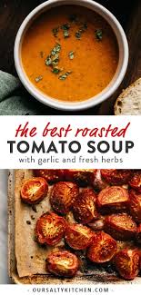 Roasted Tomato Soup Recipe In 2020 Easy Homemade Soups Homemade Soup Recipe Tomato Soup Recipes