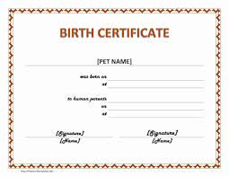Fake birth certificate maker threeroses us. Free Printable Birth Certificates For Pets