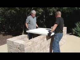 Outdoor oven outdoor kitchen design backyard kitchen stone backyard outdoor cooking area kitchen grill outdoor stone outdoor fire pits simple outdoor kitchen. How To Build An Outdoor Kitchen With Rumblestone And Quikrete Countertop Mix Youtube