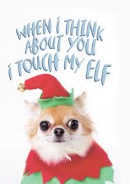 Christmas magic comes home with the elf on the shelf®! Jolly Awesome When I Think About You I Touch My Elf Christmas Card Moonpig