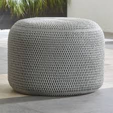 See that even some shaped with waterproof outdoor pouf fabrics that can stay outdoors without damage. Grey Outdoor Pouf From Crate Barrel Accuweather Shop