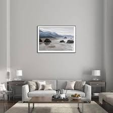 Usa Oregon Cannon Beach Fog Rises Over Coastline At Low Tide Photographic Print Jean Carter Art Com Living Room Interior Sunrise Art Interior Design Living Room