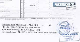 Denn die staaten sind noch sehr viel. Deutsche Bank Ist Insolvent Ein Fake Dokument Der Ddr Burger