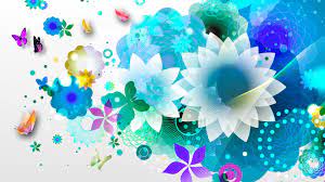 Hd Blue Flower Abstraction Wallpaper Download Free 83581 Floral Wallpaper Desktop Vector Flowers Abstract Floral