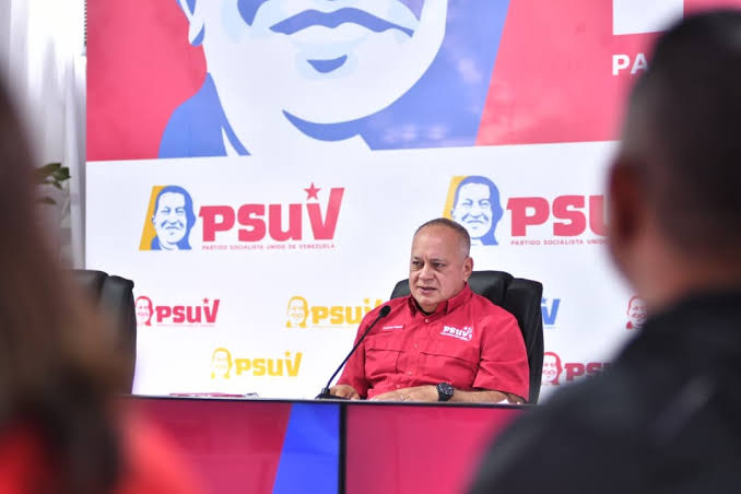 Diosdado Cabello en rueda de prensa