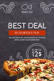 Pizzeria Deal Promotion Flyer Social Media Post Template Pizza Fundraiser Flyer Pizza Flyer Menu Design Template