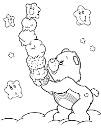 These alphabet coloring sheets will help little ones identify uppercase and lowercase versions of each letter. Cheer Bear Eat Awesome Ice Cream In Care Bear Coloring Page Coloring Sun Bear Coloring Pages Disney Coloring Pages Free Coloring Pages