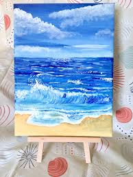 How to paint an ocean wave art instructions video lesson class at sun. Painting Ocean Step By Step Guide For Beginners