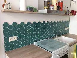 zellige atlas petrol hexagone keuken achterwand keuken tegels keuken idee