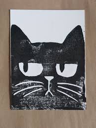 Pin Von Lauren Reid Auf Block Print Linolschnittdrucke Linol Illustration Katze