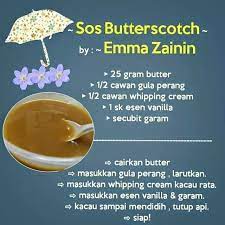 Sos butterscotch sos butterscotch ni kalau letak atas roti ni memang berganda sedap. Resepi Sos Butterscotch Mudah Resepisedap Letansu Com