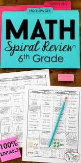 Ratios, rates, and percentages are some of the most useful math concepts in real life (and what is real life anyway, huh?). 6th Grade Math Spiral Review For Middle School Math Fully Editable And Comes With Answer Keys 6th Grade Math Ho Math Spiral Review Spiral Math Spiral Review