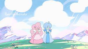 I drew my OC Pink Sapphire enjoying a day out with my friend  jellie-fishing's OC Pale Sapphire! Would you spend a day with these two? :  r/stevenuniverse