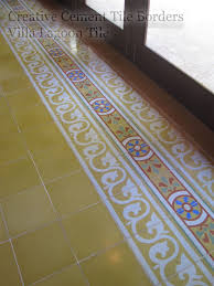 Cement Tile Borders Pull It All Together Cement Style Tile Edge Cement Tile Flooring