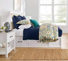 Our popular stratton bed frame with drawers has a compact profile and generous storage options, making it ideal for small spaces. Stratton Storage Platform Bed Montgomery Headboard With Drawers Pottery Barn