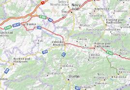Valašské meziříčí na přehledné mape! Michelin Landkarte Valasske Mezirici Stadtplan Valasske Mezirici Viamichelin