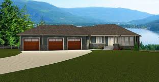House Plan 2014836 Bungalow With Walkout 3 Car Angled Garage By Edesignsplans Ca Walkout Bungalow 3 Bed Bungalow House Plans House Front New House Plans