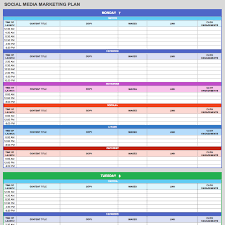 described media blocking chart template excel free marketing