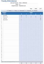 Printable Attendance Worksheets For Excel