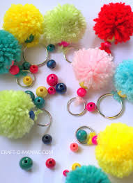 I have been seeing these pom pom keychains trending everywhere lately! Pom Pom Key Chains